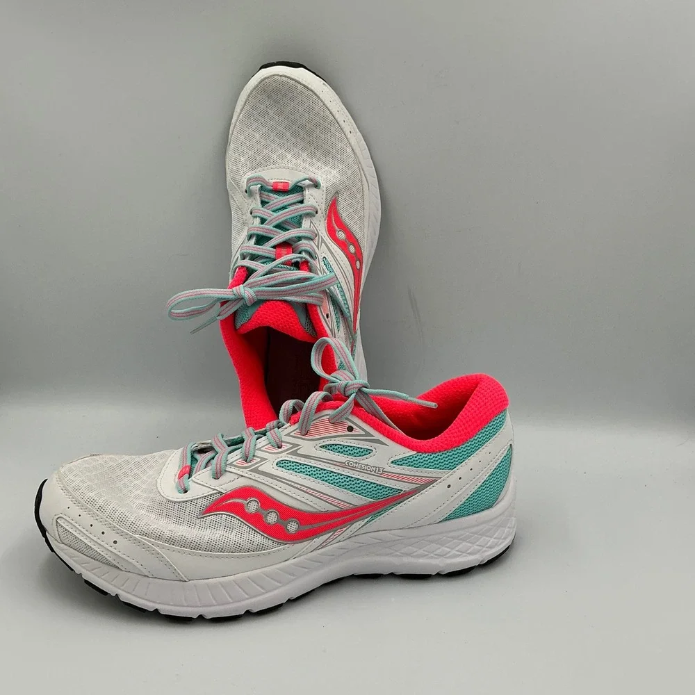Saucony‎ Women S S20561-2 White Teal Pink Running Shoes Sneakers Size 9 NwoB